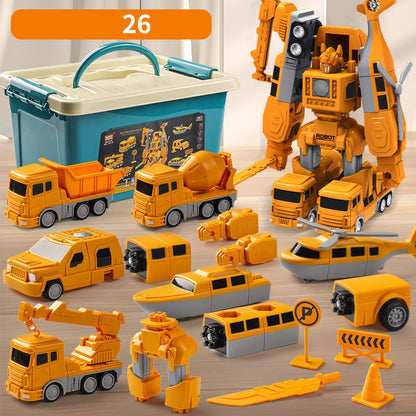 🎁Children's Day 49% OFF🔥Magnetic Transform Engineering Car Assembled Toys