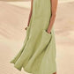 Women's Sleeveless Cotton And Linen Dress